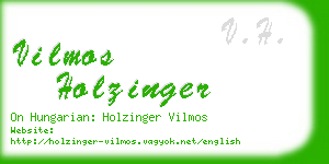 vilmos holzinger business card